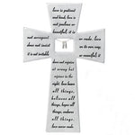 WEDDING WALL CROSS 7" LOVE NEVER FAILS