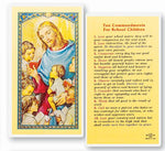 Ten Commandments for Children Holy Card