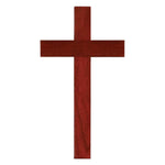 SOLID MAHAGONY WALL CROSS 10"