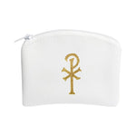 White Zippered Rosary Case