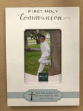 WHITE FIRST HOLY COMMUNION FRAME - Teal/Boy