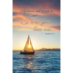 BULLETIN - FUNERAL - I WILL GIVE THEE REST.- 8.5" X 11" - PACK/100