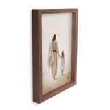 Framed Linen Art - Jesus Walking