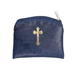 ROSARY CASE DARK BLUE REPTILE