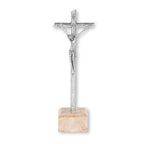 5" LOG CRUCIFIX ON A BASE W/ A 2" CORPUS