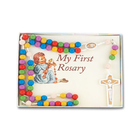 17"L ROSARY CHILDREN'S COLOUR WOOD