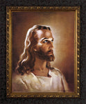 Head of Christ - Ornate Dark Framed Art Head of Christ