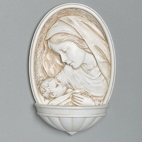 HOLY WATER FONT MADONNA & CHILD