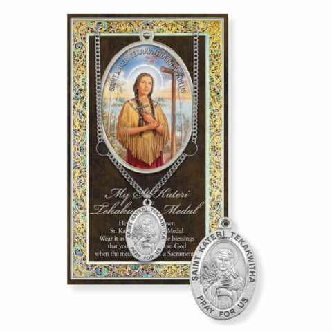 St. Kateri Tekakwitha Medal Pewter