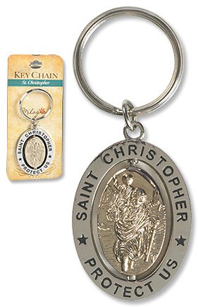 Rotating Keychain: St. Christopher