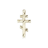 Gold Filled Orthodox Cross Gold Filled 18" Light Curb Chain