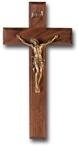 10" Walnut Crucifix with Museum Gold Corpus