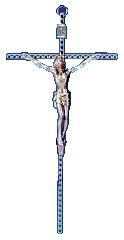 Hammered Silvertone Crucifix with Silvertone Corpus 10