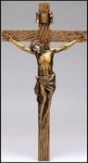 Antique Gold Crucifix 13 F   "