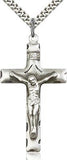 Sterling Silver Crucifix Traditional 24" Heavy Curb Chain