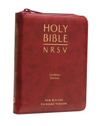 BIBLE NRSV CATH IL Burgundy ZIP