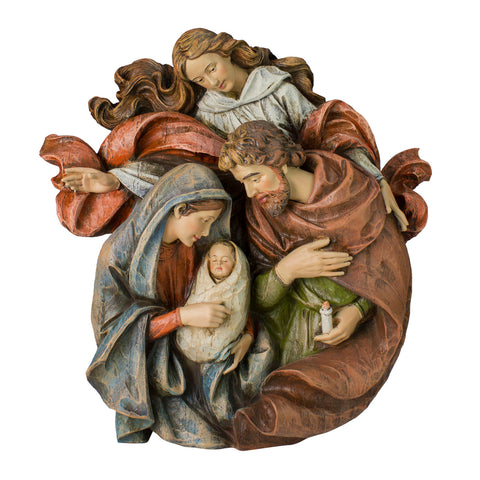 Holy Family Bust w/Angel 14"