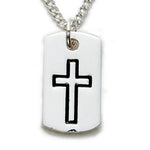 Dog Tag Cross Pendant & Chain