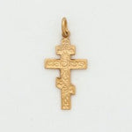10 K Small Fancy Orthodox Cross
