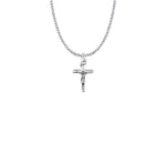 STERLING SILVER CRUCIFIX WITH STAINLESS 18" CHAIN