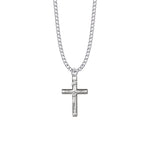 STERLING SILVER  CRUCIFIX PENDANT W/24" CHAIN