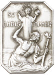 Rectangular St. Christopher Visor Clip