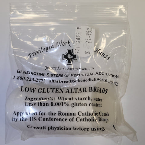 ALTAR BREAD Low Gluten 0.001% (50/bag)