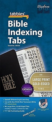 BIBLE Tabbies CATHOLIC GOLD Edged Large Print 96