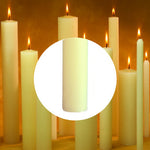 66% BEESWAX #12 special (8'' x 9/16'') Plain End or Tube Candles