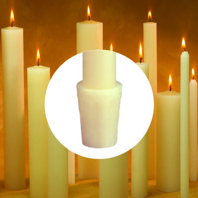 VEGETABLE WAX #4 (14-1/2'' x 3/4'') Self-Fitting End Candle