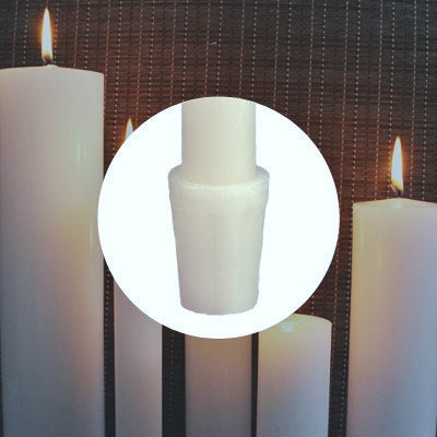 VEGETABLE WAX #6 (9-1/2'' x 3/4'') Self-Fitting End Candle