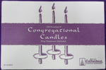 STEARINE WAX - 9'' Easter Congregational Candles (With Cardboard Dripcatchers)