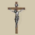 13.25" Antique Silver Crucifix