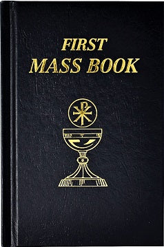 FIRST MASS BOOK Black HARDCOVER Gold CHALICE/HOST