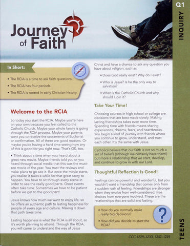 #01 Journey of Faith For Teens - Inquiry