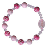 Pink Flower Children's Rosary Bracelet