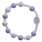 Purple Flower Children's Rosary Bracelet