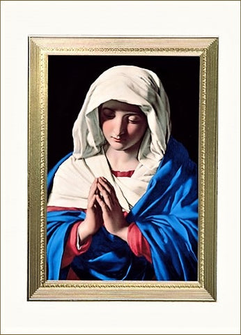INTENTION Virgin in Prayer Mass Card
