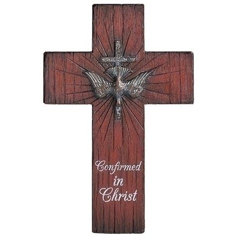 8.75"H DISTRESSED CONFIRMATION WALL CROSS