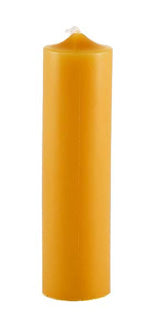 100% BEESWAX CANDLE 6'' x 1½ Column Natural