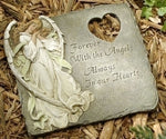 Memorial Angel Garden Stone Plaque 8.5"