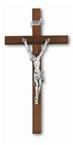 Walnut Crucifix with Silver Corpus 8