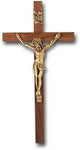 Walnut Crucifix 10 Inch