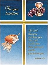 INTENTION For Your Intentions (BREAD Wheat CHALICE Grapes CROSS Gold) Mass Cards