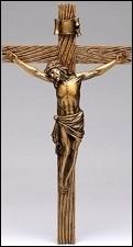 Antique Gold Crucifix 13¼