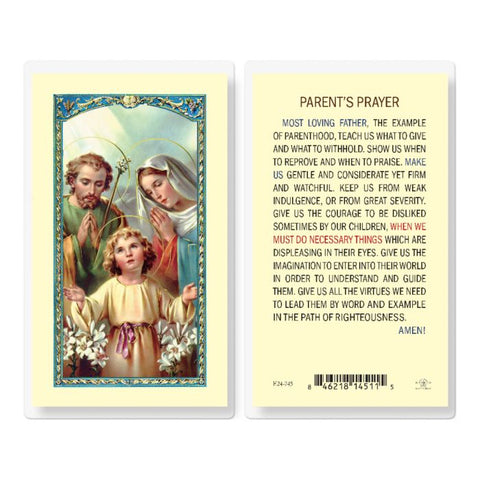 Parent's Pray Holy Card