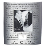 Wedding Frame Love Never Fails 7"